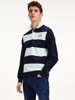 Regular Fit Icon Organic Cotton Rugby Navy/Oxygen - XS