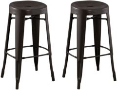 Contoured Seat, Round Backless Barstool