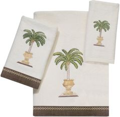 Palm Bay Embroidered Hand Towel Bedding