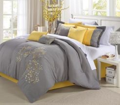 Pink Floral 12-Pc King Comforter Set Bedding