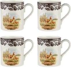 Woodland Deer Mug - Set of 4