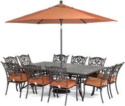 Chateau Outdoor Cast Aluminum 11-Pc. Dining Set (84" x 60" Dining Table and 10 Dining Chairs), Created for Macy's
