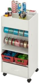Storage Cart with Fabric Drawer