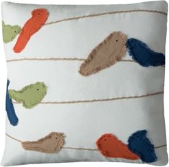 20" x 20" Birds on a Wire Pillow Down Filled