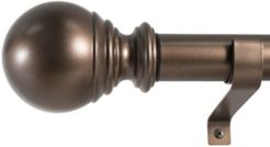 1-Inch Ball Telescoping Curtain Rod Set, 72 to 144-Inch, Bronze