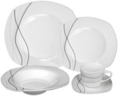 Porcelain 20 Piece Square Dinnerware Set Service for 4