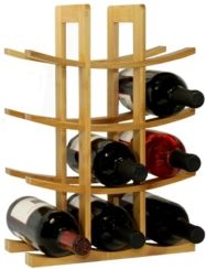 12-Bottle Bamboo Wine Rack