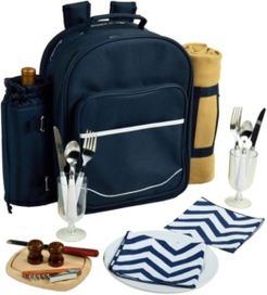 Deluxe 2 Person Picnic Backpack Cooler, Wine Pouch, and Blanket