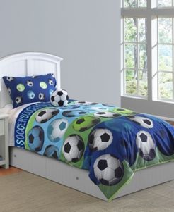 Soccer League 3 Pc Twin Comforter Set Bedding