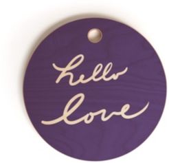 Hello Love Violet Round Cutting Board