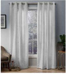 Whitby Metallic Slub Yarn Textured Silk Look Grommet Top Curtain Panel Pair, 54" x 108"