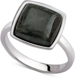 Aqua Quartz Cushion Bezel Statement Ring (2-5/8 ct. t.w.) in Sterling Silver (Also available in Carnelian, Amethyst & Labradorite)