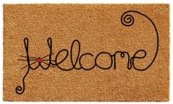 Kitty Curlicue 17" x 29" Coir/Vinyl Doormat Bedding