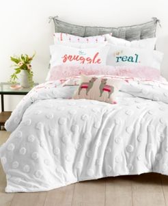 Whim by Martha Stewart Collection Chenille Dot 3-Pc. King Comforter Set, Created for Macy's Bedding