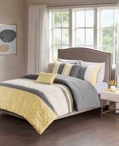 510 Design Donnell King/California King Embroidered 5 Piece Comforter Set Bedding