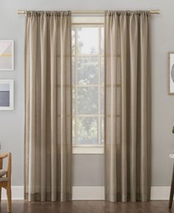Amalfi 54" X 84" Linen Blend Textured Sheer Rod Pocket Curtain Panel