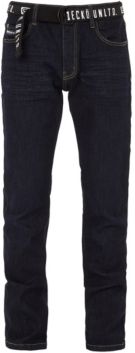 Ecko Belted Straight-Fit Denim Pant