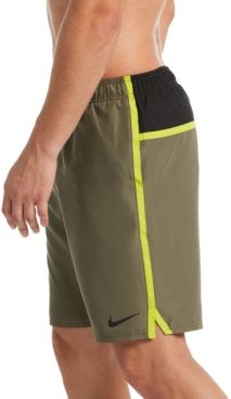 Diverge Perforated Colorblocked 9" Swim Trunks
