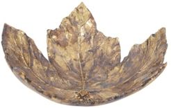 Antique Gold Maple Leaf Tray- Large