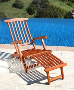 Malibu Outdoor Wood Folding Steamer Lounge