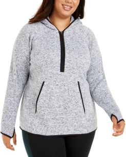 Plus Size 1/2-Zip Fleece Hoodie Jacket, Created for Macy's