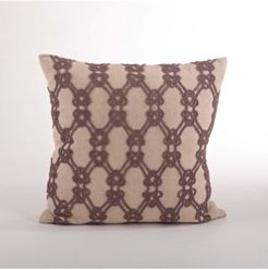 Beaded Lattice Design Throw Pillow, 18" x 18"