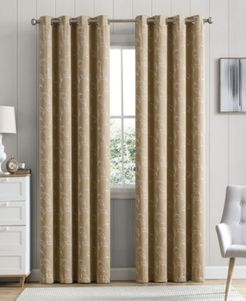 Obscura by Hlc. me Hobart Floral Blackout Grommet Curtain Panels - 52 W x 84 L - Set of 2