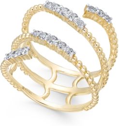 Diamond Beaded Wrap Wring (3/8 ct. t.w.) in 14k Gold