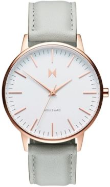 Boulevard Beverly Gray Leather Strap Watch 38mm