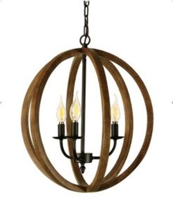 Canyon Home 3 Light Rustic Globe Chandelier