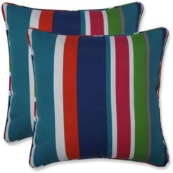St. Lucia Stripe 16" x 16" Outdoor Decorative Pillow 2-Pack