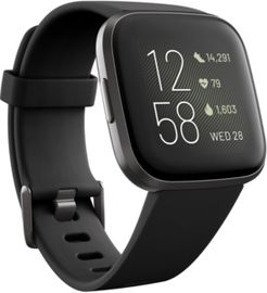 Versa 2 Black Elastomer Strap Touchscreen Smart Watch 39mm