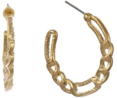 Christian Siriano Gold Tone Linear Chain Link Earrings