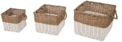 Round Willow Baskets, Set of 3
