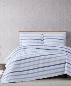 Waffle Stripe 3-Piece Comforter Set - King Bedding