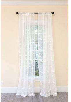 Breeze Wavy Embroidered Sheer Rod Pocket Curtain Collection