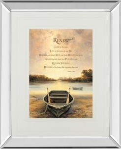 Renew by Bonnie Mohr Mirror Framed Print Wall Art - 34" x 40"