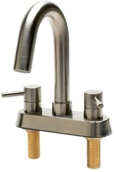 Brushed Nickel Two-Handle 4" Center set Bathroom Faucet Bedding