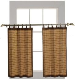 Home Fashions Bamboo Wood Ring Top Tier Set