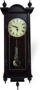Clock Collection Grand 31" Antique Chiming Wall Clock with Roman Numerals
