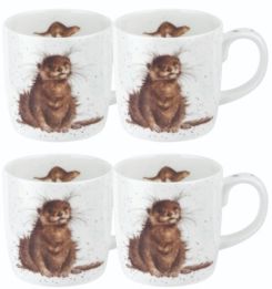 Wrendale River Gent Otter Mug Set/4