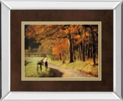 Autumns Morning Light by D. Burt Mirror Framed Print Wall Art, 34" x 40"
