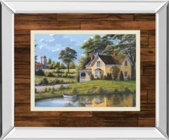 Yellow House by Saunders Mirror Framed Print Wall Art, 34" x 40"