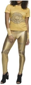 BuySeason Women's Star Wars C-3Po Rhinestone T-Shirt Costume