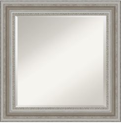 Parlor Silver-tone Framed Bathroom Vanity Wall Mirror, 25.5" x 25.50"