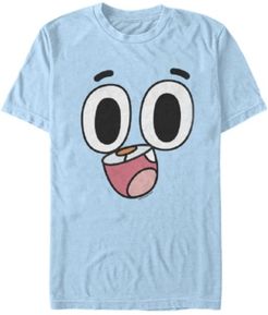 Cartoon Network Men's Gumball Big Face Costume Short Sleeve T-Shirt Short Sleeve T-Shirt