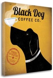 Black Dog Coffee Co by Ryan Fowler Giclee Print on Gallery Wrap Canvas, 20" x 20"