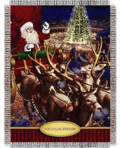 The Polar Express Santa Flight Tapestry Throw