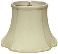 Cloth & Wire Slant Inverted Corner Oval Softback Lampshade with Washer Fitter