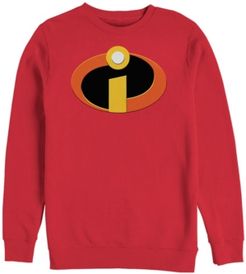 Pixar Men's Incredibles Colored Logo Pocket, Crewneck Fleece